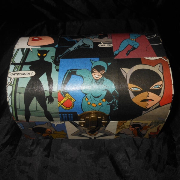 Catwoman Hand Decorated Small Storage Chest