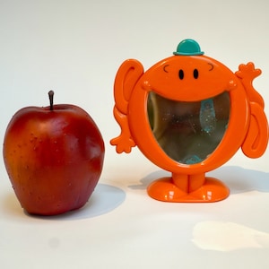 Mr. Tickle Bright Orange Collectible Mirror from Mr. Men Children's Book Series by Roger Hargreaves