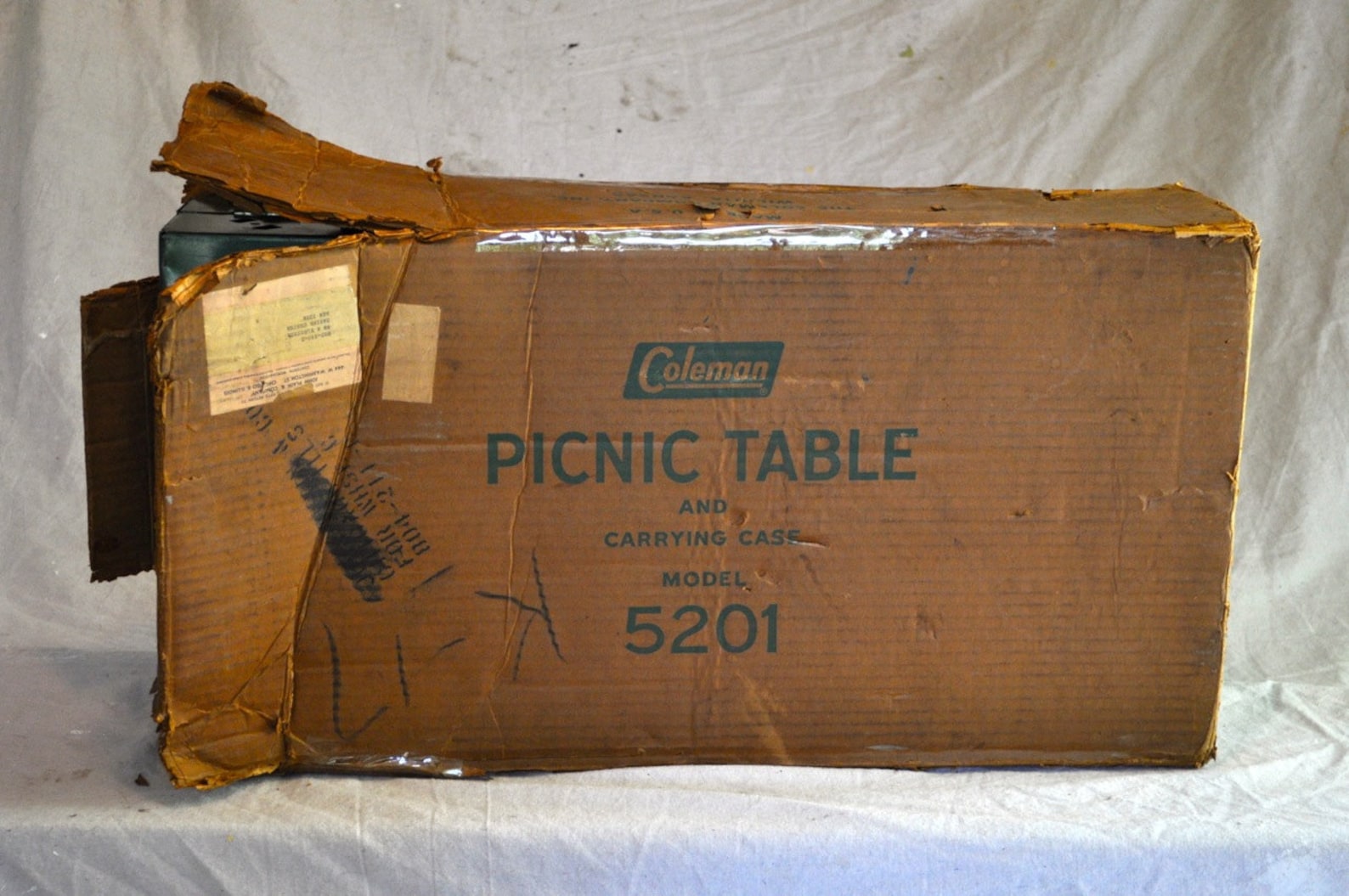 Coleman Folding Metal Camp Picnic Table & Stools 5201 Etsy