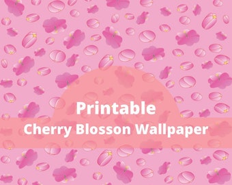 12x12 Cherry Blossom Digital or Printable Download for Crafts