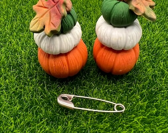 Fall pumpkin polymer clay miniatures