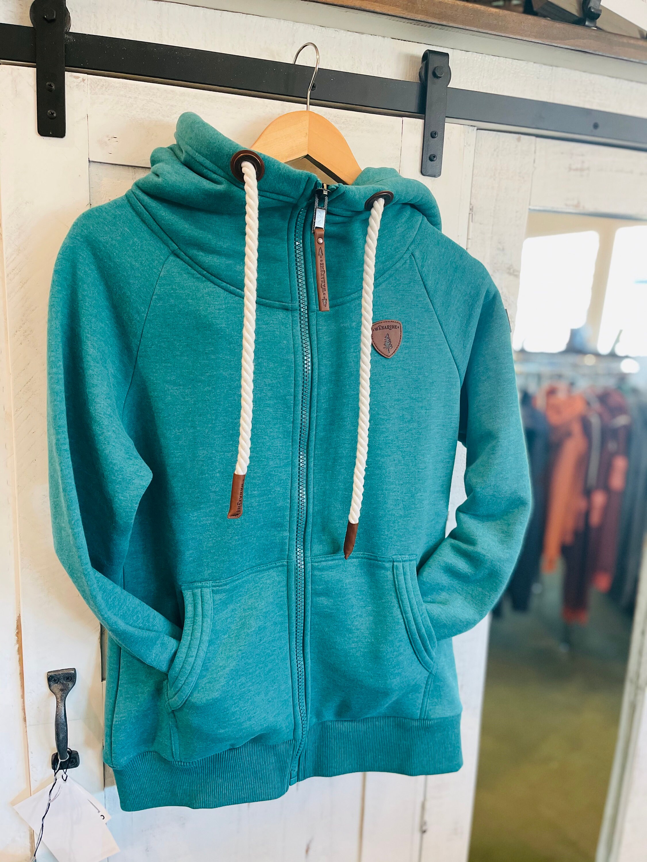 Teal Wanakome zip up hoodie Etsy