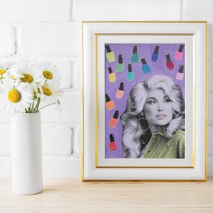 Dolly Parton Digital Print #7 Country Wall Art | Instant Download | Iconic Music Legend | Home Decor | Printable Art Gift | Nail Polish