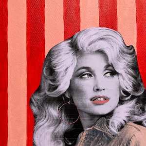 Dolly Digital Print #4 Country Music Wall Art | Instant Download | Iconic Music Legend | Home Decor | Printable Art Gift | Stripes