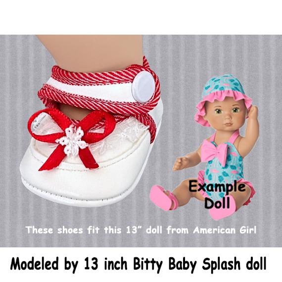 Fits Bitty Baby Splash by American Girl, Vintage Red and White