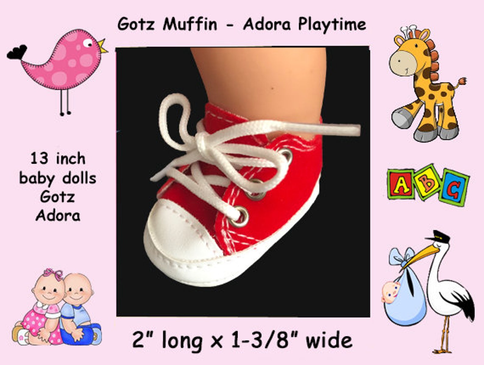 Gotz 13 inch Muffin doll shoes Adora 13 inch Playtime doll