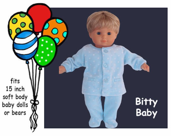 15 Inch Baby Doll / Baby Doll Pajamas / 2 Piece Doll Pjs / Etsy
