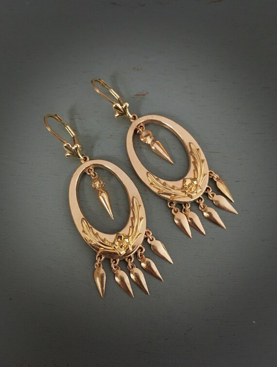 VICTORIAN Chandelier Articulated Earrings / Repous