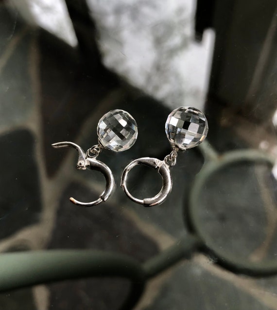 Faceted POOLS Of LIGHT 10mm Orbs with Sterling Lev