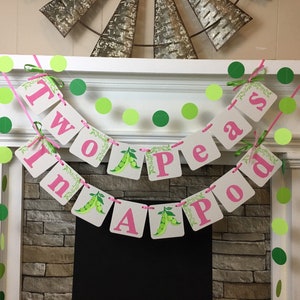 Two Peas In A Pod Baby Shower Decorations Twins Baby Shower Etsy