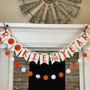 Rookie of the Year Basketball First Birthday Decorations Basketball First Birthday Banner Decorations 1st Birthday Basketball Garland Custom