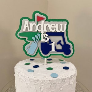 Golf Birthday Cake Topper Golf Party Decorations Hole In One Personalized Name Age 2nd 3rd 4th 5th etc  First Birthday 1st Birthday FORE