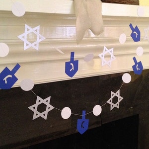 Dreidel and Star Garland Happy Hanukkah Garland Hanukkah Decoration Hanukkah David Chanukah Garland Hanukkah Decoration Hanukkah 6FT or 10FT