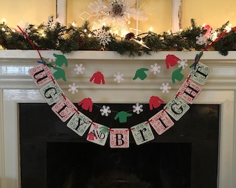 ugly sweater party banner ugly and bright banner christmas party decorations holiday party decorations ugly sweater party decoration garland - Ugly Christmas Decorations ugly sweater party banner ugly and bright banner christmas party decorations holiday party decorations ugly sweater party decoration garland - Ugly Christmas Decorations