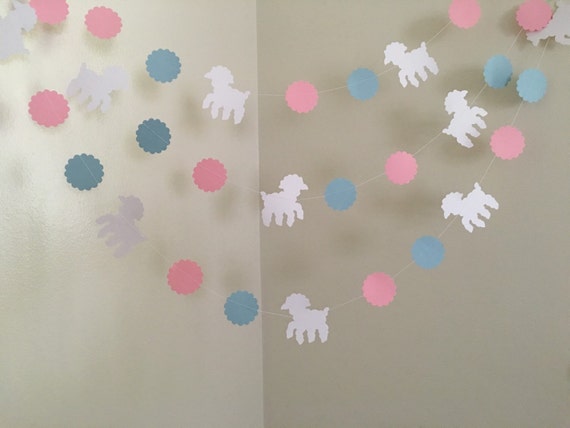 Little Lamb Baby Shower Decorations Lamb 1st Birthday Party Decorations Lamb Garland Lamb Decorations Nursery Rhyme Decor Custom Colors Il_570xn