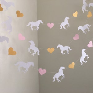 Horse Birthday Party Decorations Pony Garland Horse Garland Cowgirl Theme Room Decor Saddle Up Horse Baby Shower Decor Custom Colors 10FT