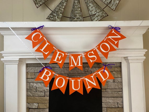 COLLEGE BOUND Banner Personalized University College Name Banner Bed Party Custom College Garland Graduation High School Graduate Pick Color