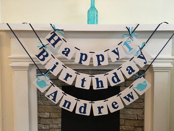 narwhal birthday banner birthday name banner narwhal party birthday name banner