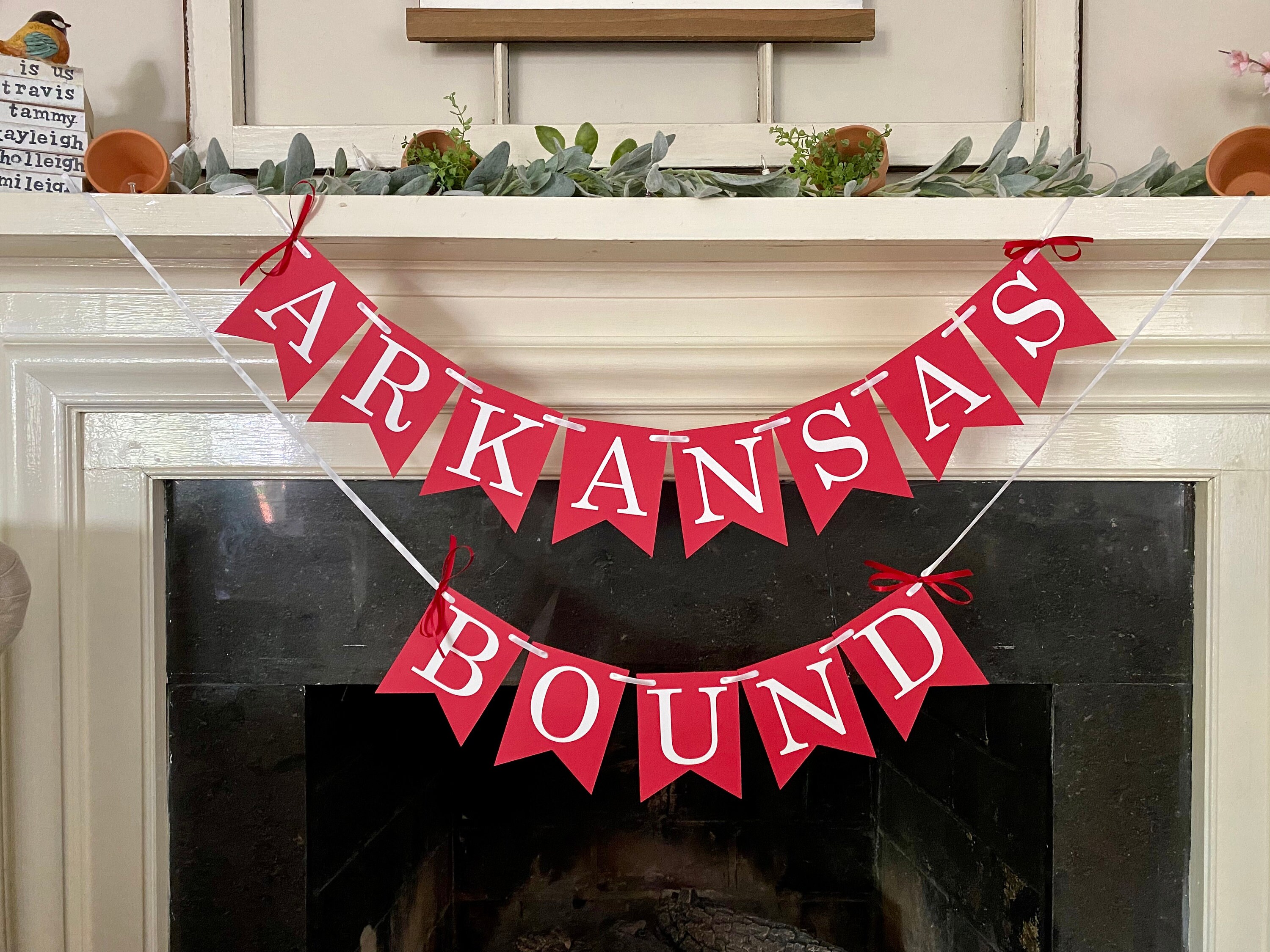 COLLEGE BOUND Banner Personalisiert University College Name Banner Bettparty Custom College Girlande Abschluss High School Absolvent Farbe auswählen