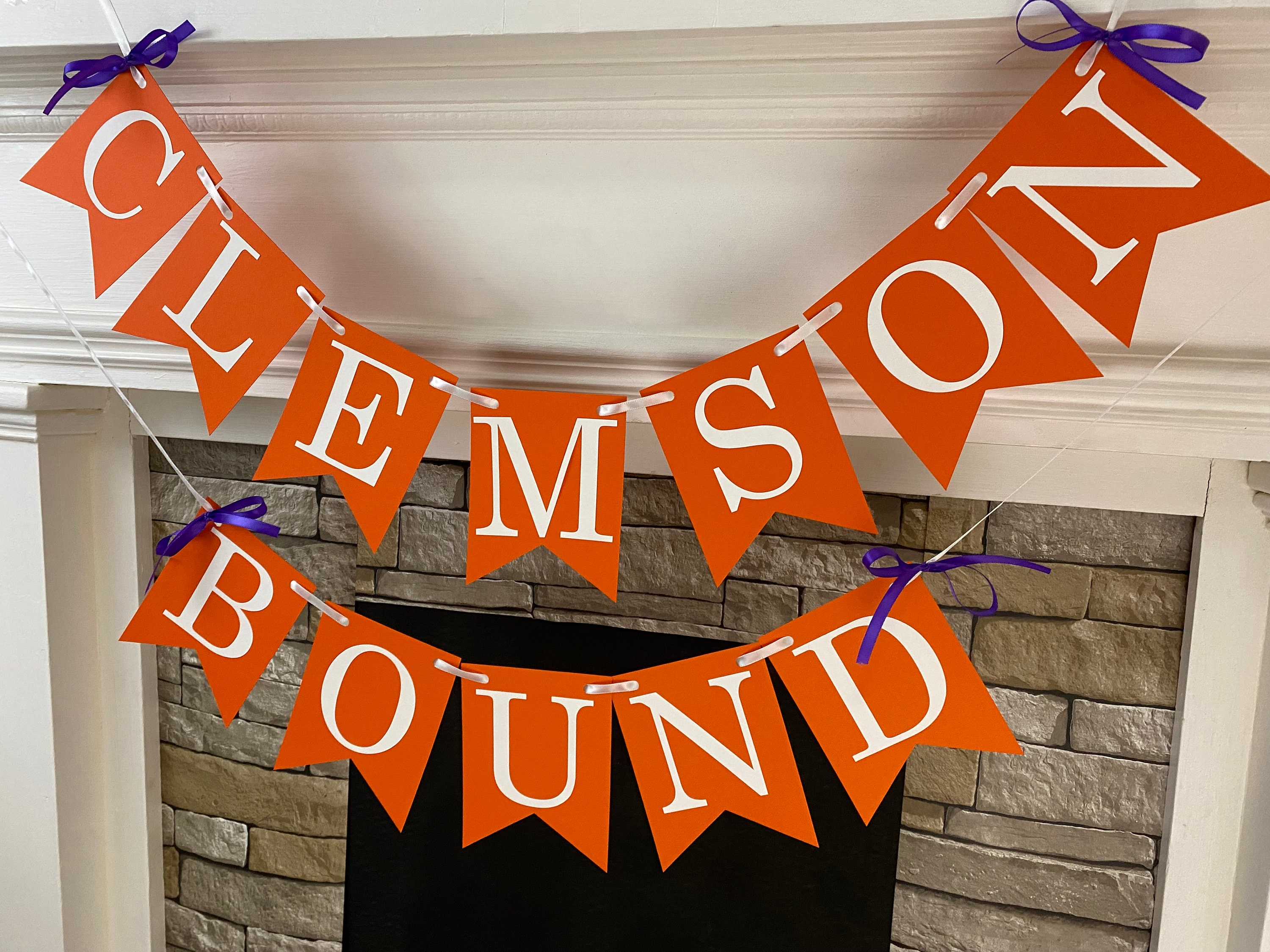 COLLEGE BOUND Banner Personalisiert University College Name Banner Bettparty Custom College Girlande Abschluss High School Absolvent Farbe auswählen
