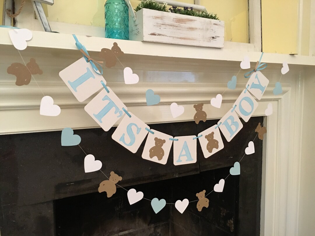 Teddy Bear Baby Shower Decorations It's a Boy Shower It's A Girl Banner ...