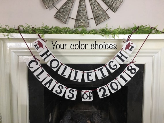 Graduation Party Decoration Graduation Banner Class of 2022 Banner Personalized Name Banner High School College Graduate Garland Il_570xn