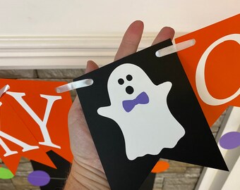 Spooky One First Birthday Banner - Halloween Baby Banner With Ghosts, Garland Photo Prop For Boy Or Girl - View #9