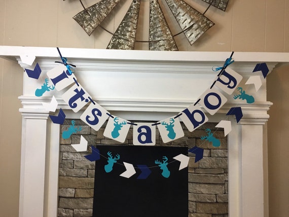 Little Buck Baby Shower Decorations It S A Boy Banner Oh Deer Baby