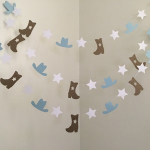 Cowboy Birthday Party Decoration Cowboy Party Garland Cowgirl Theme Child&#39;s Room Decor I am 1 Cowboy Baby Shower Decor Custom Colors