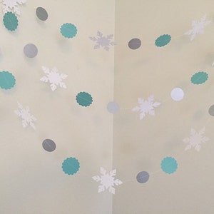 Snowflake Garland Frozen Party Decoration Frozen Birthday Garland Onederland Birthday Snowflake Baby Shower Winter Shower Custom Colors