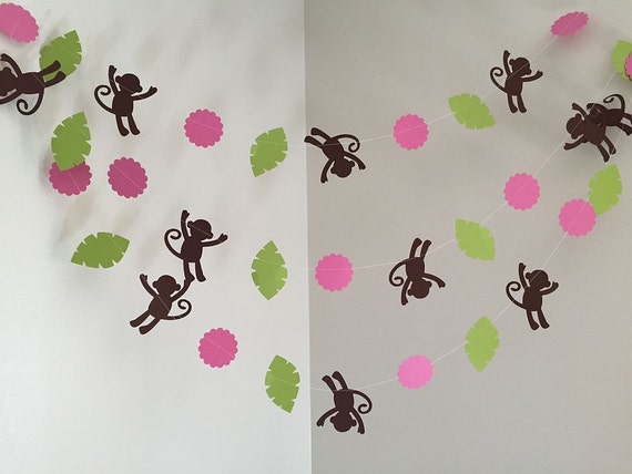 Monkey Safari Jungle Monkey Baby Shower Decorations Monkey Etsy