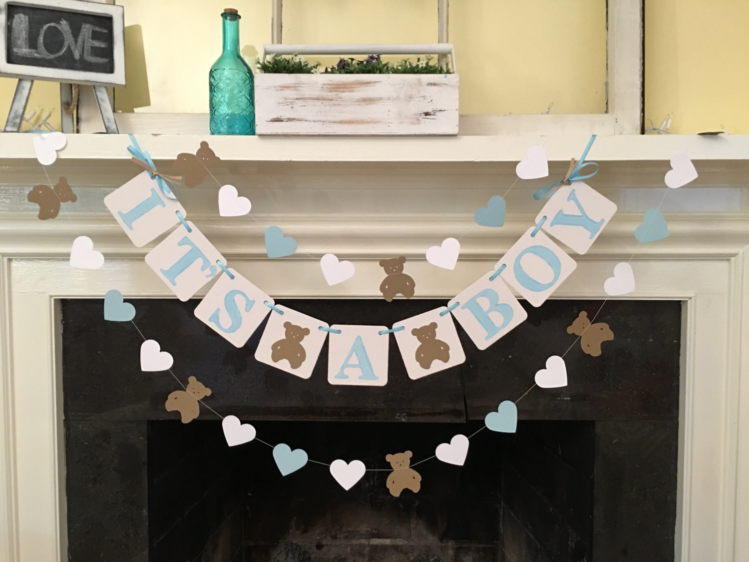 Teddy Bear Baby Shower Decorations It's a Boy Shower It's A Girl Banner ...