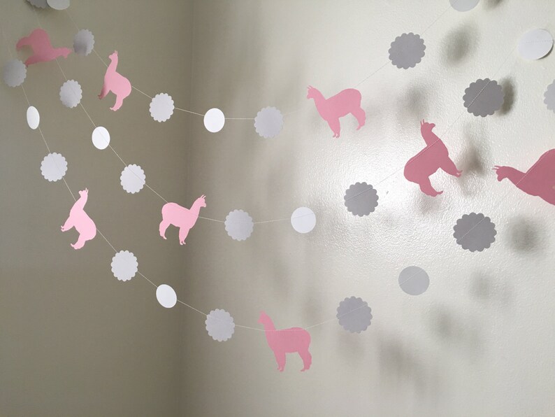 Llama Baby Shower Decorations Llama Birthday Party Decoration Llama Garland Llama Nursery Decorations 1st Birthday Decor Custom Colors
