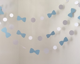 Mr Onederful Little Man Baby Shower Decorations Bow tie Baby Shower Bow tie Garland It's a Boy 1st Birthday Decor Bowtie birthday