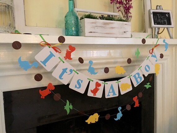 Dinosaur Baby Shower Decorations It S A Boy Dinosaur Banner Rawr