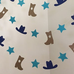 Cowboy Birthday Party Decoration Cowboy Party Garland Cowgirl Theme Child&#39;s Room Decor I am 1 Cowboy Baby Shower Decor Custom Colors