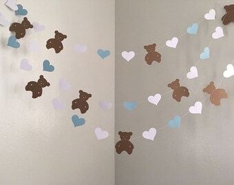 Teddy Bear Baby Shower Decorations Teddy Bear Birthday Party Decorations Teddy Bear Garland 1st Birthday Decor Custom Colors 10FT