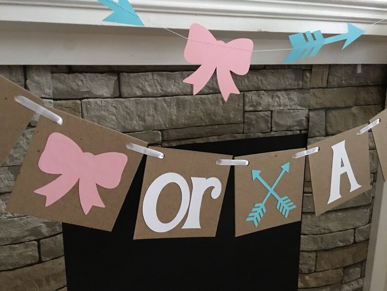 Bows or Arrows Gender Reveal Baby Shower Decorations Bows or Etsy