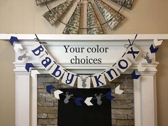 Little Buck Baby Shower Decorations Baby Name Banner Oh Deer Baby
