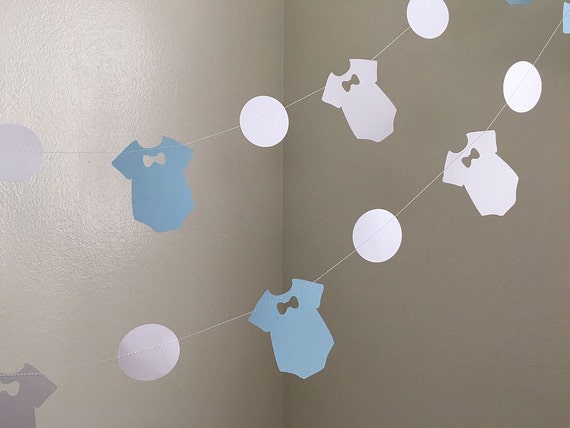 Little Man Onesie Baby Shower Decorations Onesie Garland It S A Boy
