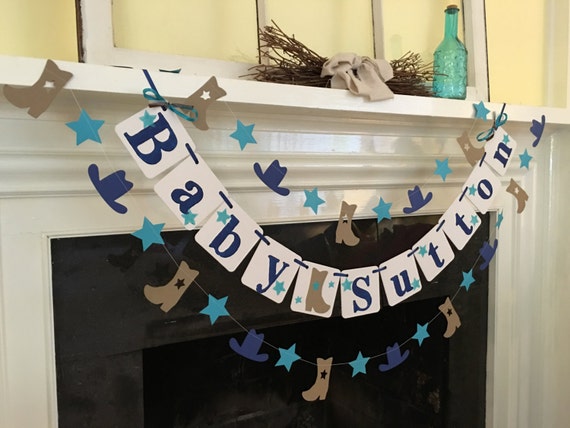 Cowboy Baby Shower Decoration Cowgirl Baby Shower Welcome Baby
