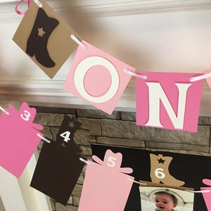 Cowgirl First Birthday Decorations Cowboy I Am 1 ONE High Chair Banner ...
