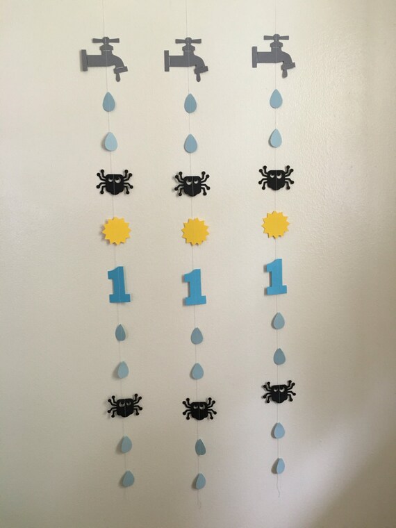 Itsy Bitsy Spider 1st Birthday Decoration Its Bitsy Spider Birthday Decorations 2nd Birthday Nursery Decorations I am 1 Decor Custom Colors Il_570xn