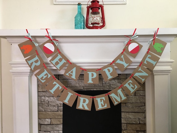 HAPPY RETIREMENT Banner Retirement Party Decorations Banner Gone