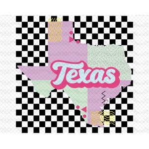 Texas • Retro Kariert • Digitaler Download • PNG • Sublimation • DTG