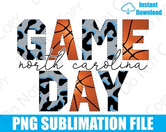 Día del juego / Carolina del Norte / Descarga digital / PNG / Sublimación