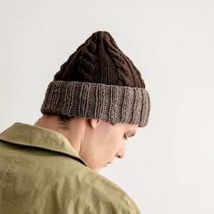 Custom Mens Beanie, Color Block Beanie, Mens Knit Hat, Customizable Hat, Gift for Him, Two Tone Beanie, Mens Winter Hat