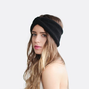 Hand Knit Turban, Chunky Knit Turban, Wool Headwrap, Winter Headband, Warm Womens Turband, Custom Color Turban image 2