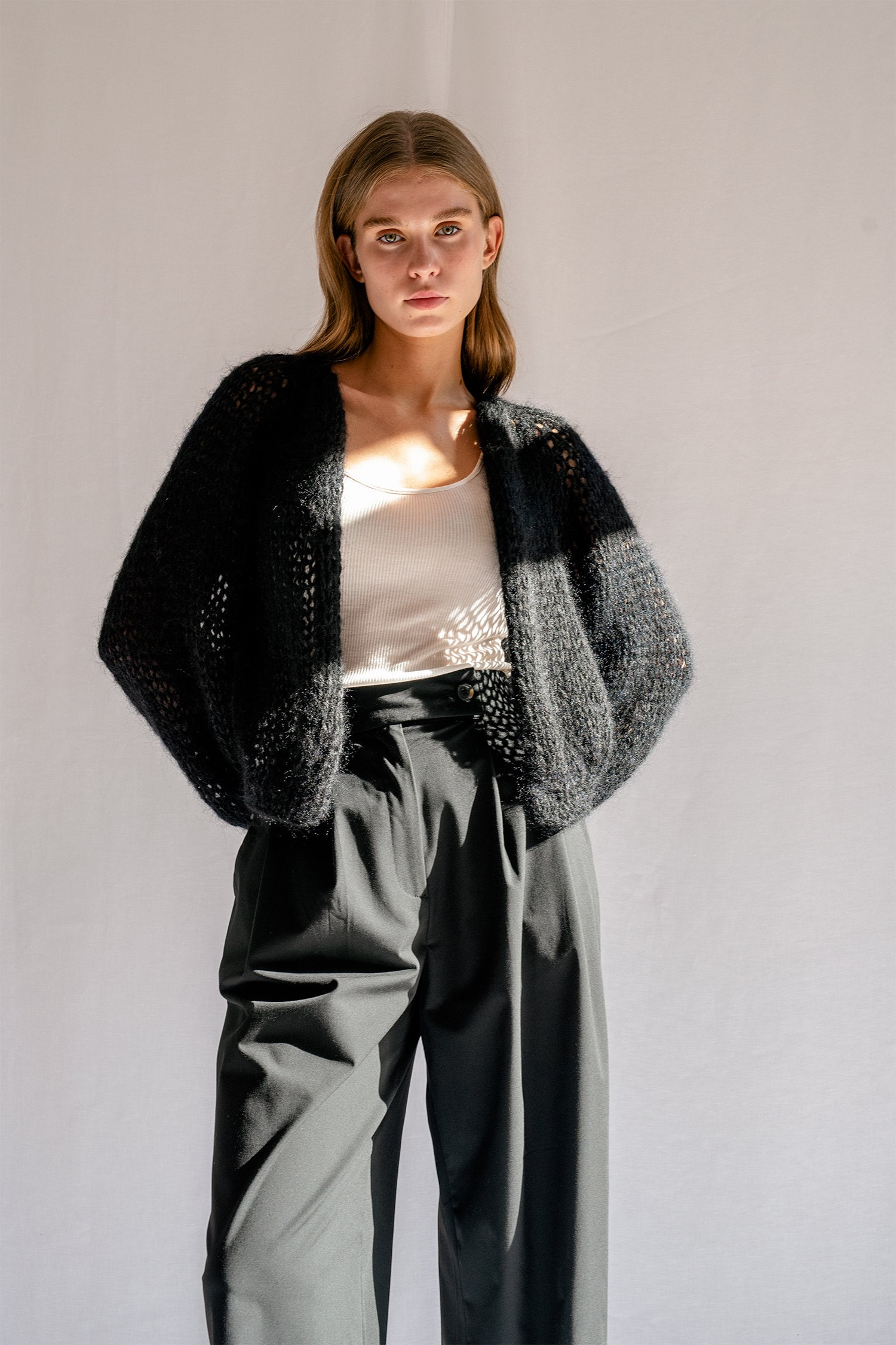 Airy Mohair Bomber — Hand Knit Mohair Cardigan, Raglan Airy Mohair Bomber — Hand Knit Mohair Cardigan, Raglan