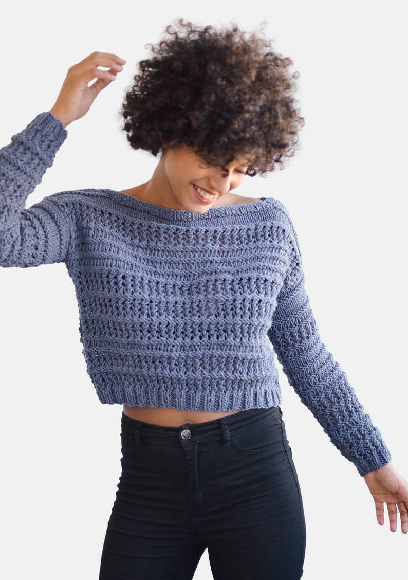 aalto cropped knit sweater